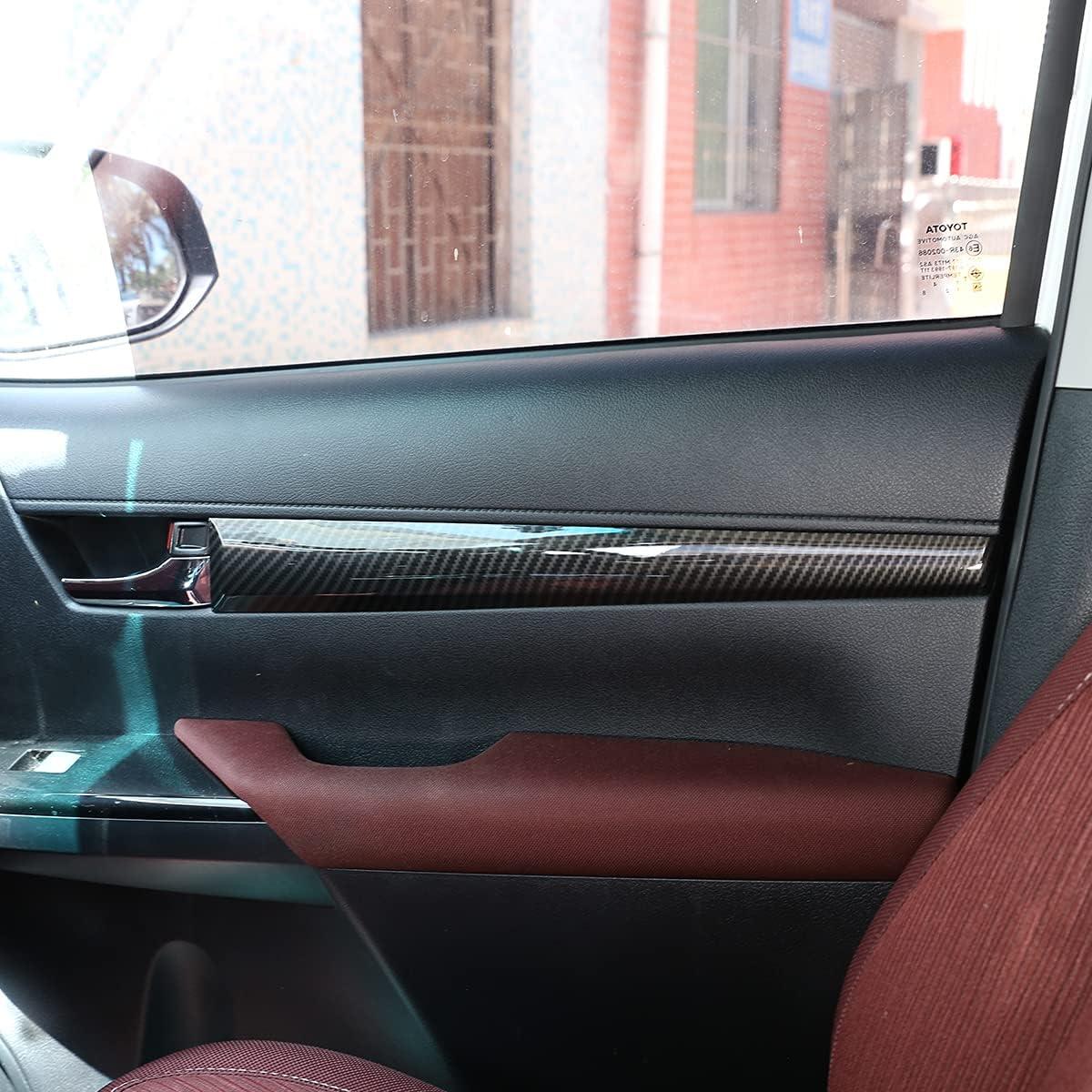 Tira decorativa de puerta Toyota Hilux 2015-2021 ABS fibra carbono