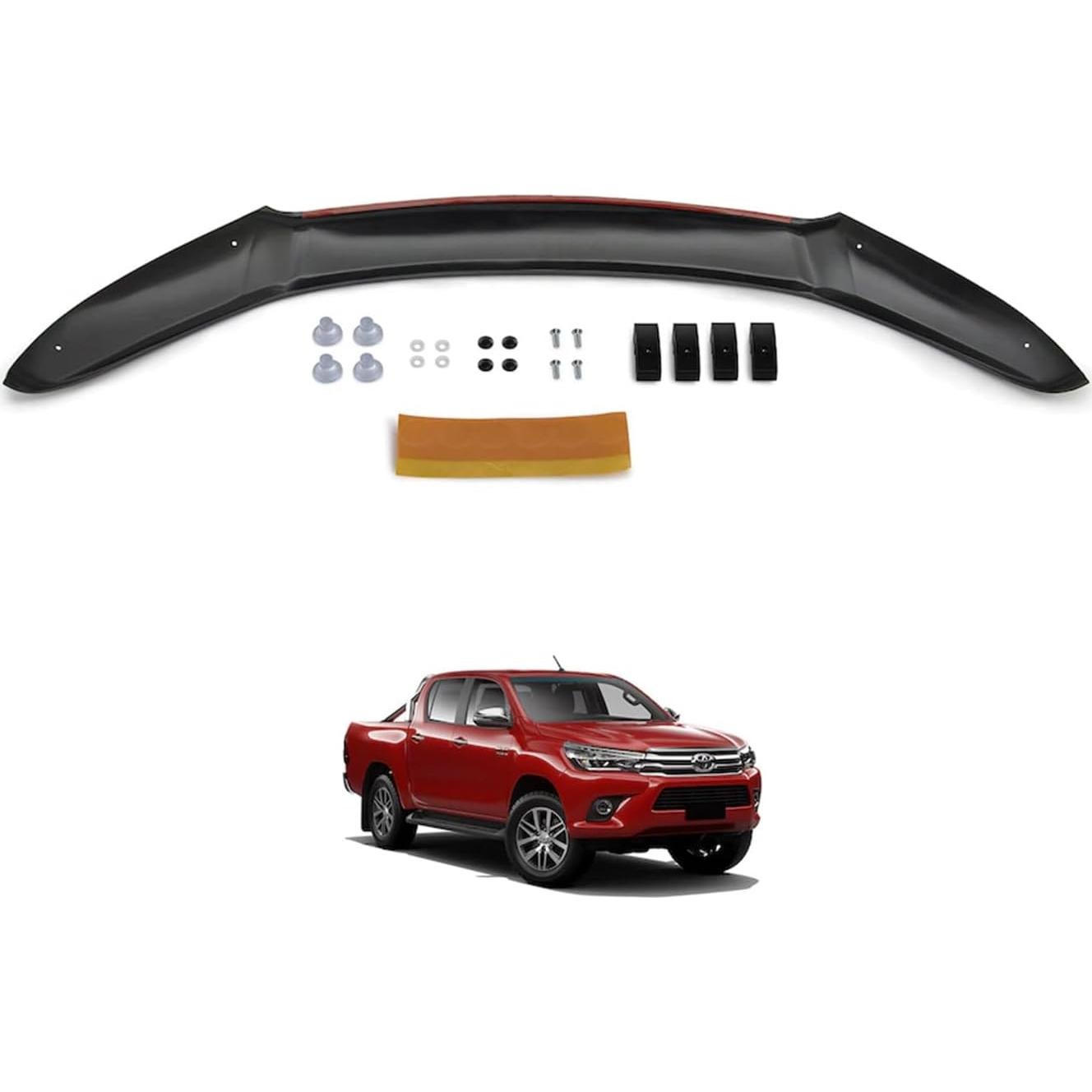 Protector de Capó Negro Piano DecorDrive para Toyota Hilux 2015-2020