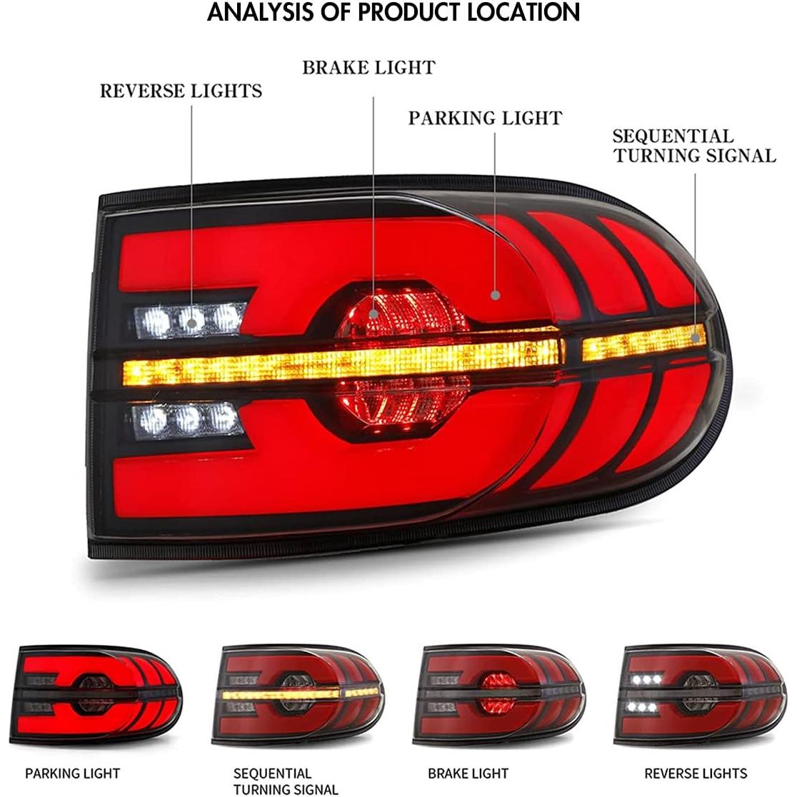 Luces Traseras LED T T-ABC Ahumado para Toyota FJ Cruiser 2006-2020