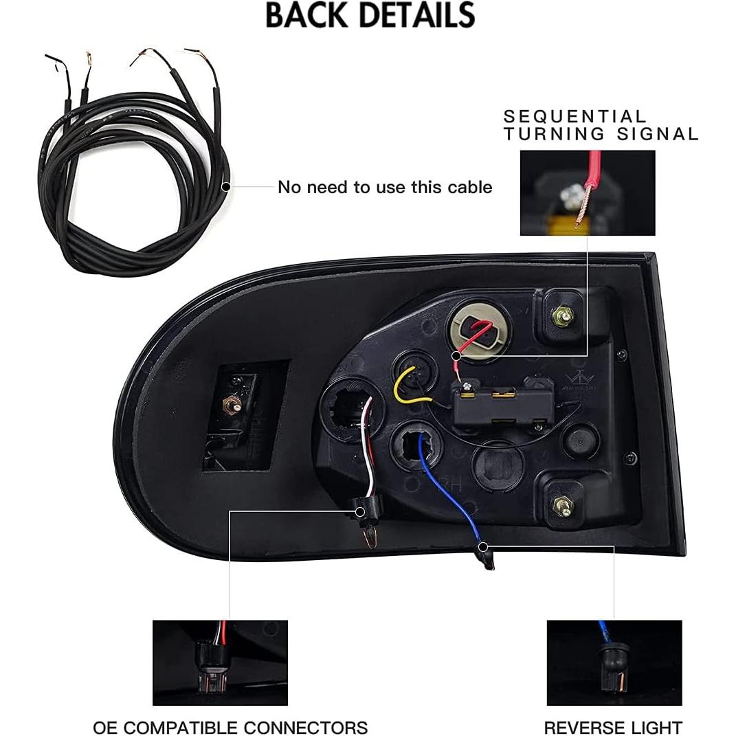 Luces Traseras LED T T-ABC Ahumado para Toyota FJ Cruiser 2006-2020