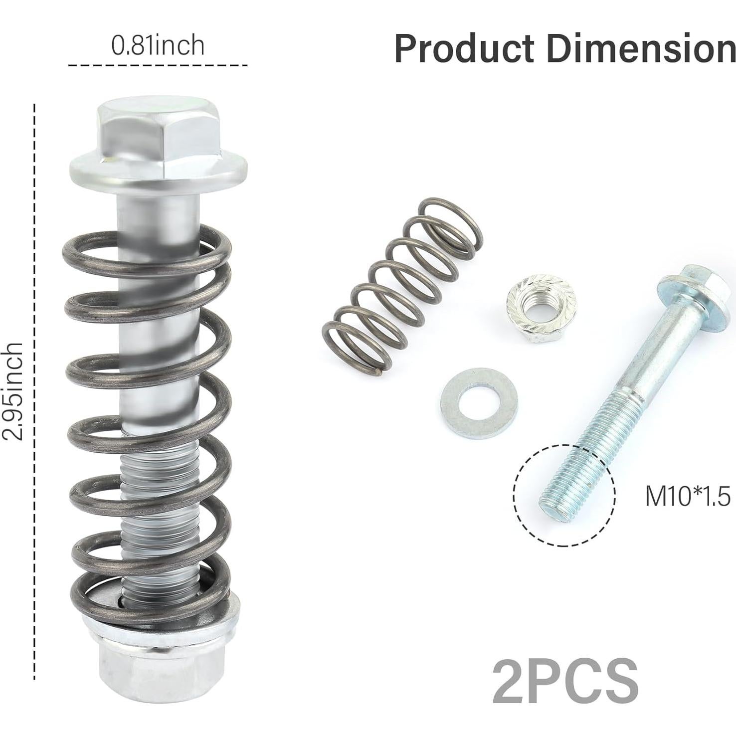 Kit de Tornillos y Tuercas de Escape Carleef M10x1.5 75mm