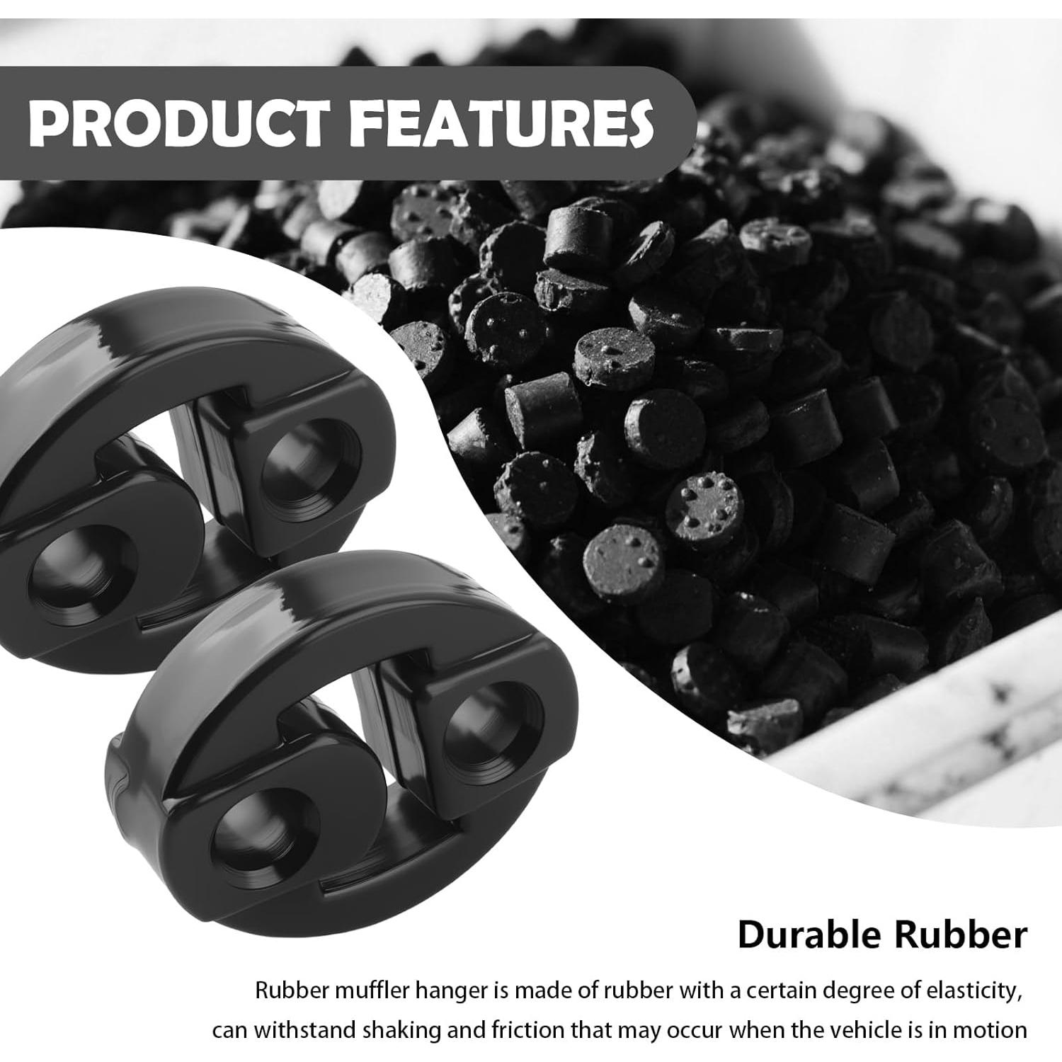 Soportes de Silenciador de Goma Figpade 2 Piezas 6.13x4.96 cm