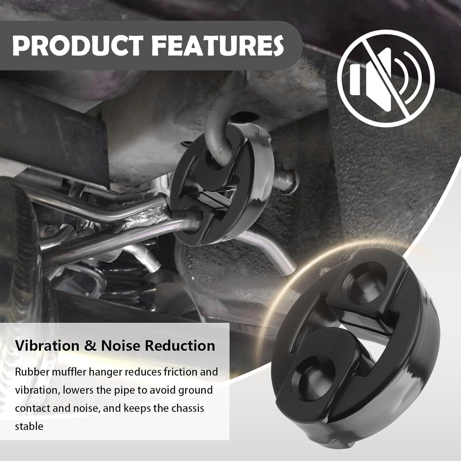 Soportes de Silenciador de Goma Figpade 2 Piezas 6.13x4.96 cm