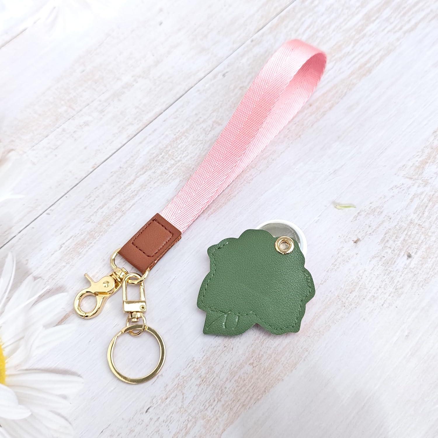 Soporte oculto para Airtag CATCH ON de cuero sintético Kawaii