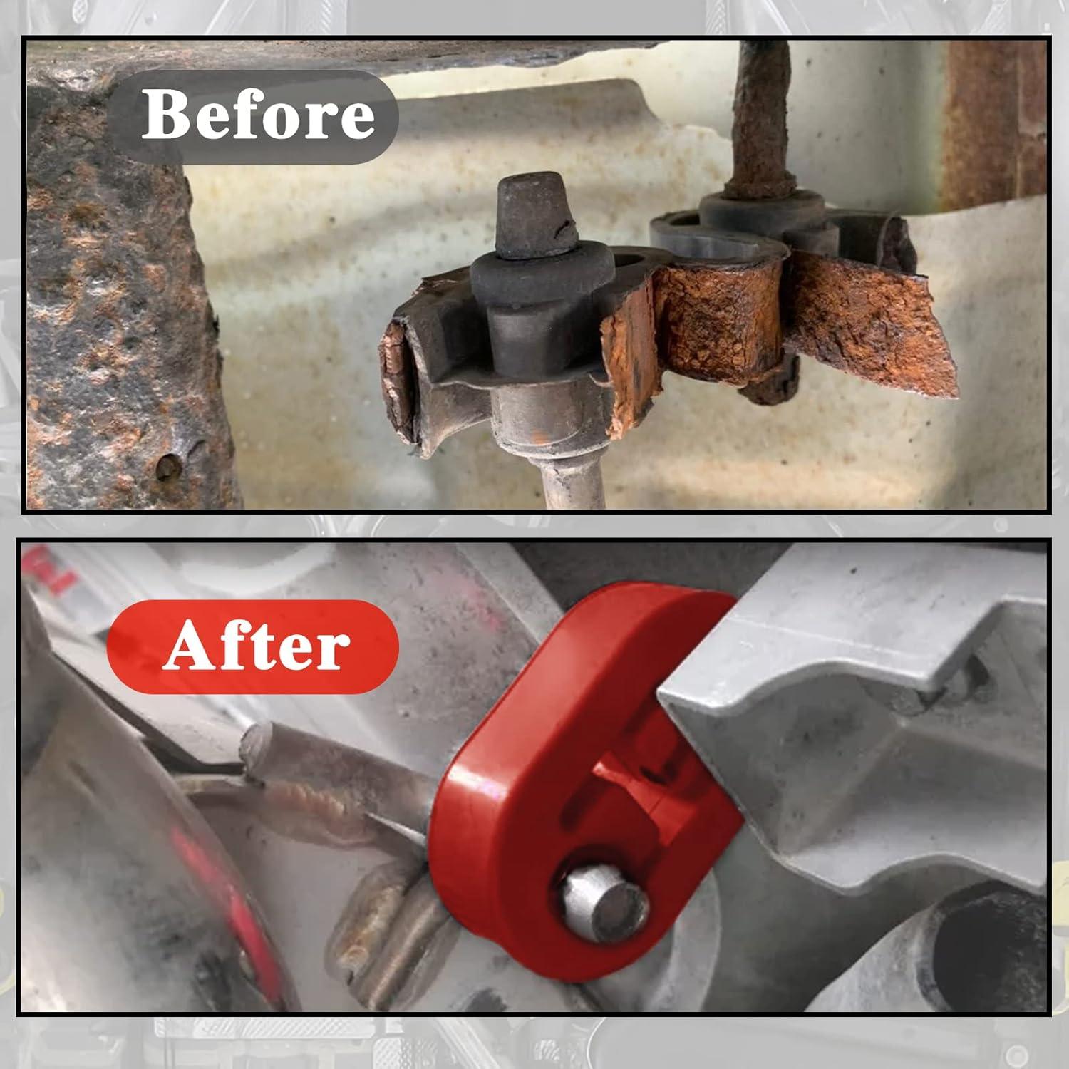 Soporte de Escape de Goma KEVWR 2 Pcs 10.9mm Rojo