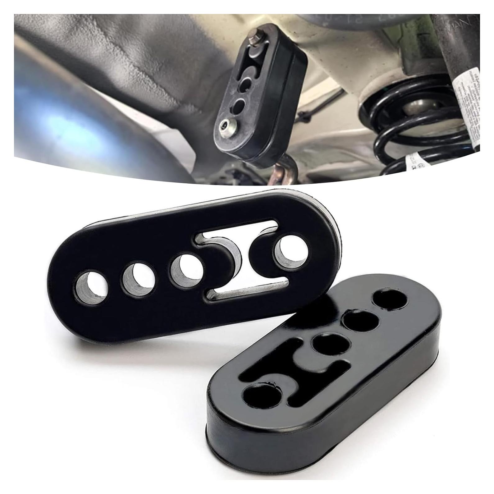 Pack 2 Soportes de Escape de Coche Sinytuto 4 Agujeros Negro