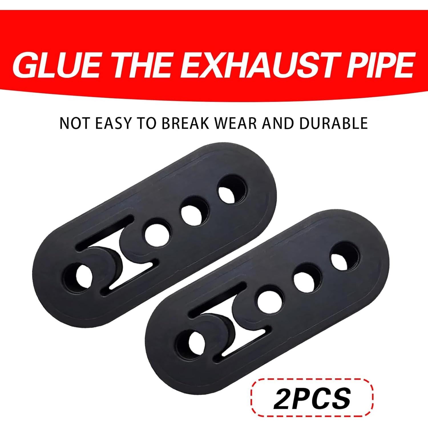 Pack 2 Soportes de Escape de Coche Sinytuto 4 Agujeros Negro