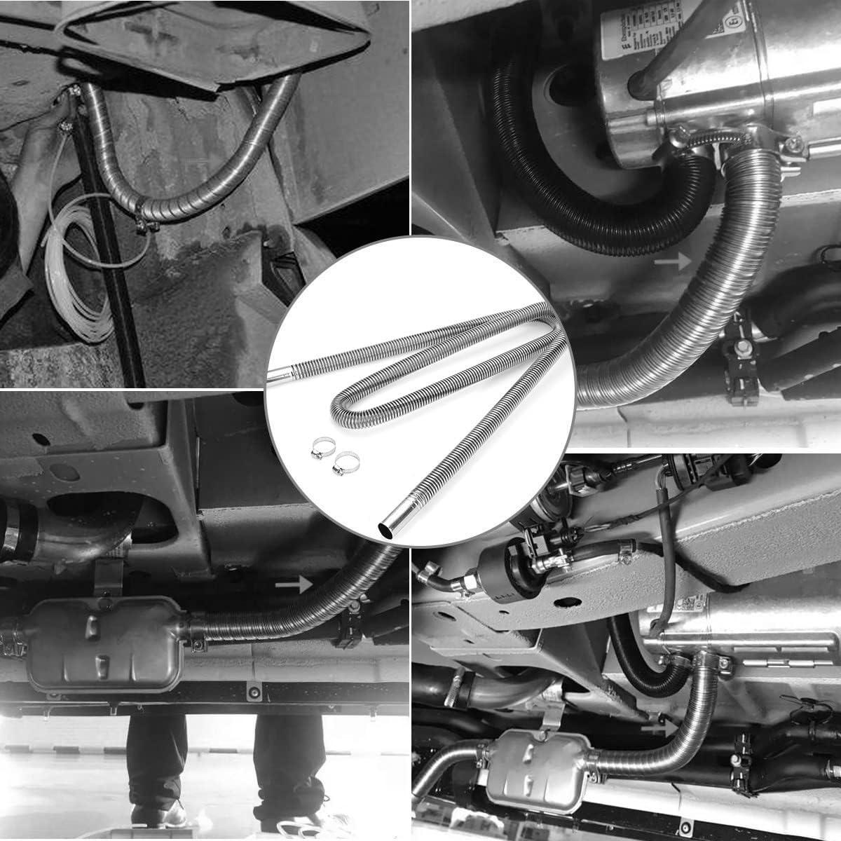 Tubo de Escape Flexible Acero Inoxidable 120cm Moioee