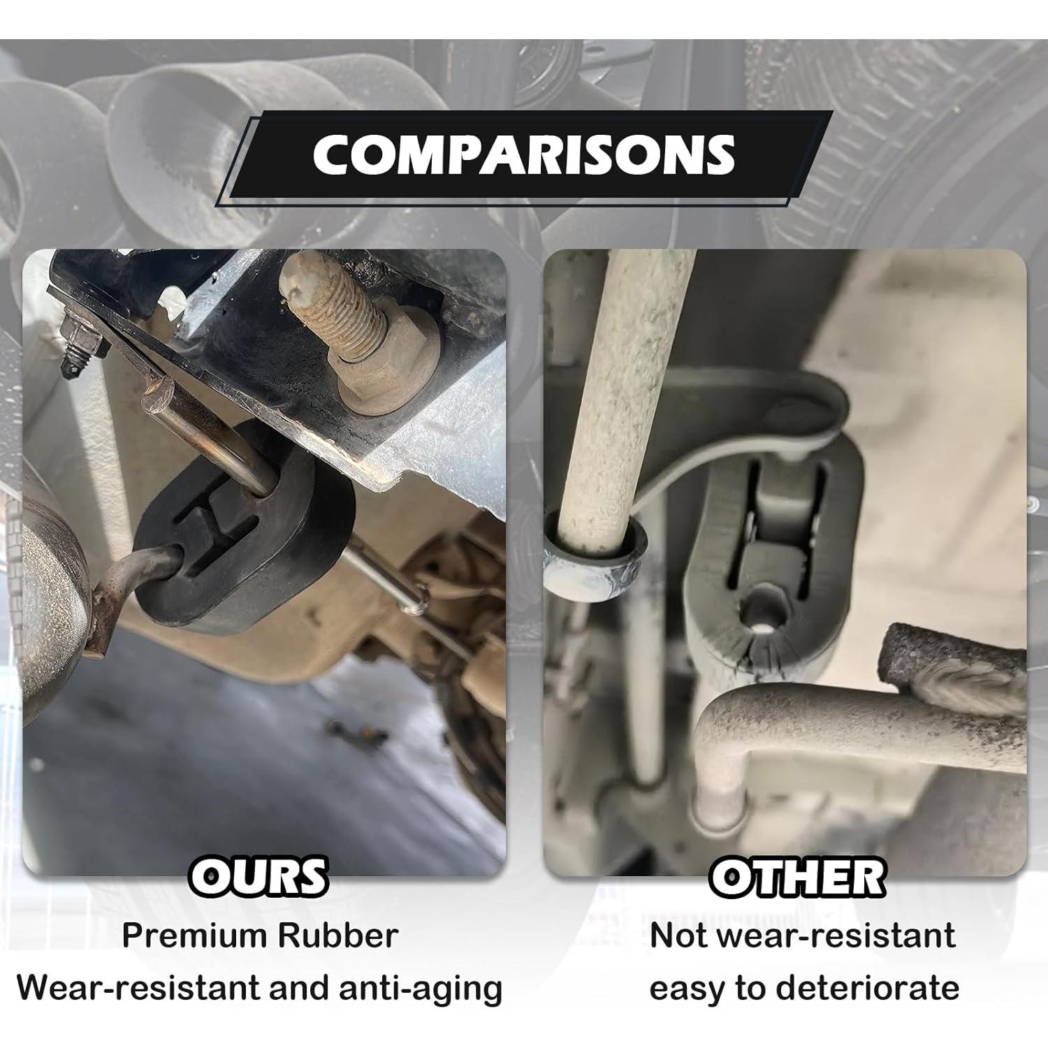 Soportes de Escape de Goma YGDMD 4 Piezas 7.26x4.64cm