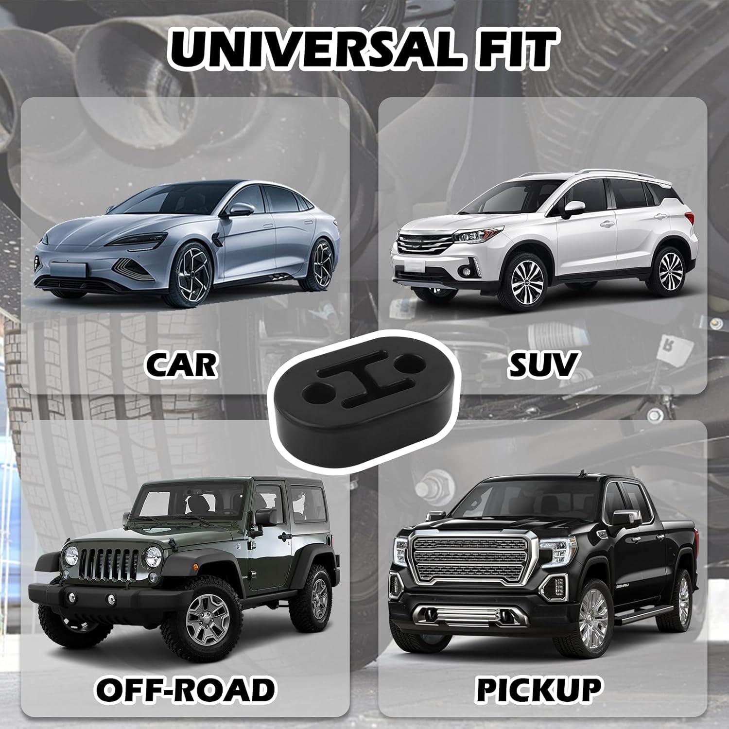 Soportes de Escape de Goma YGDMD 4 Piezas 7.26x4.64cm