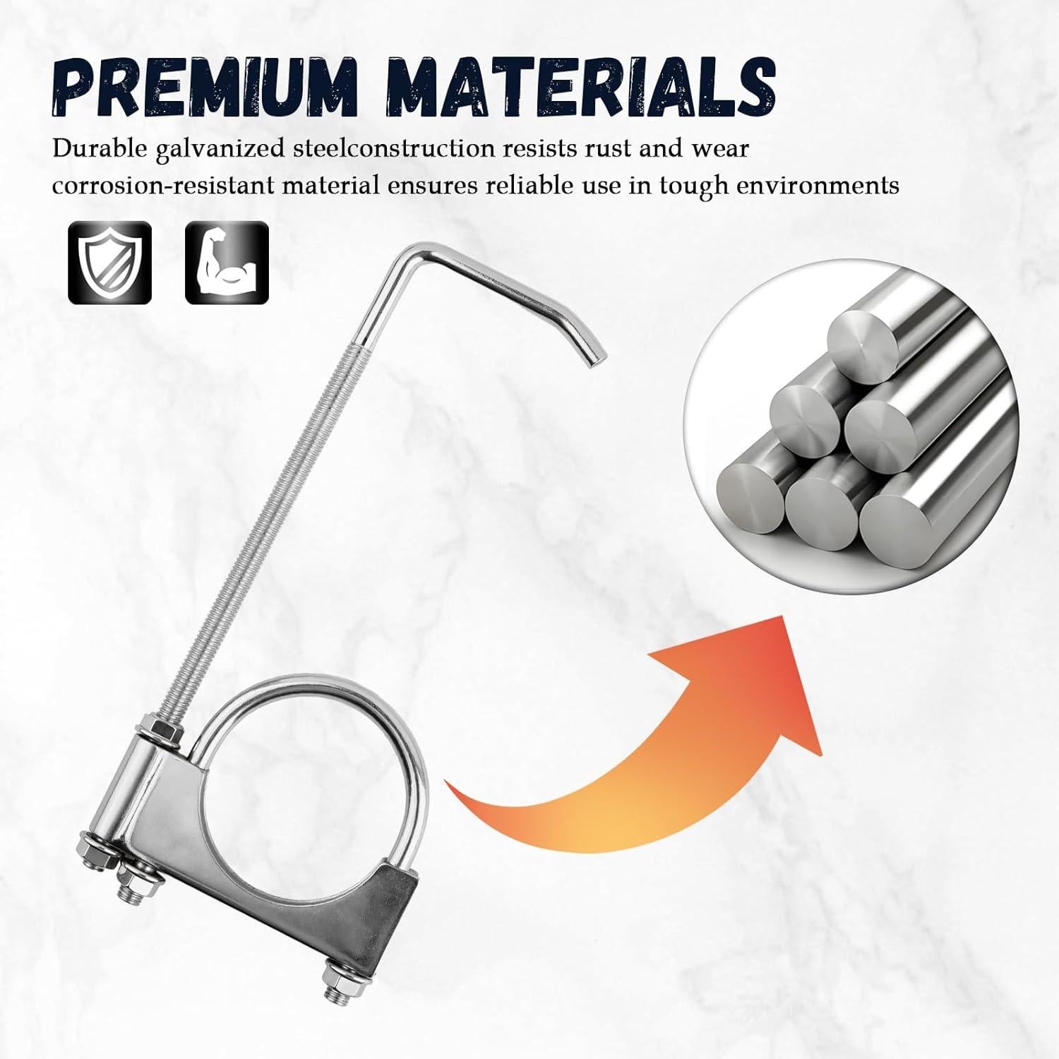 Abrazadera de Escape Ajustable YGDMD 2.5" con Soporte