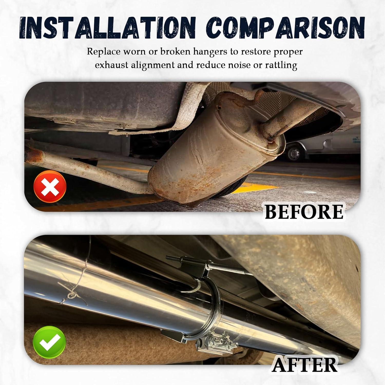 Abrazadera de Escape Ajustable YGDMD 2.5" con Soporte