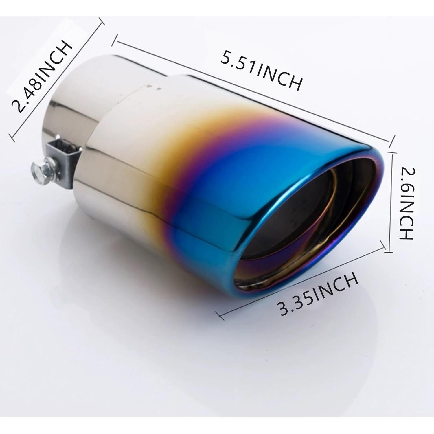 Punta de Escape Luminuti Acero Inoxidable 13.97 cm Azul