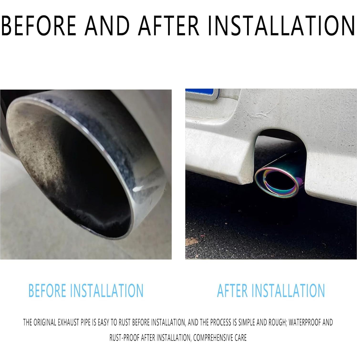 Punta de Escape Luminuti Acero Inoxidable 13.97 cm Azul