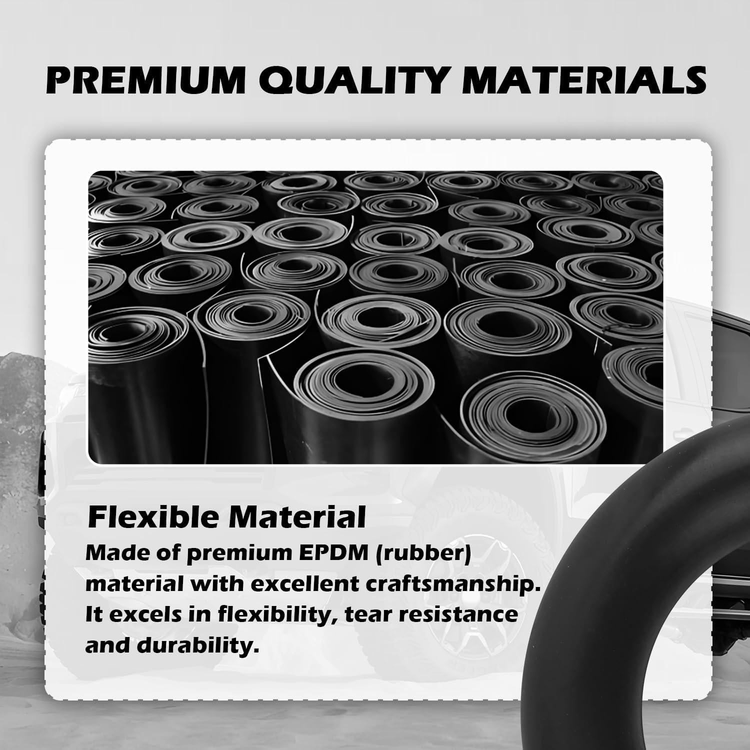 4 Soportes de Escape de Caucho Figpade 5.92cm Duraderos