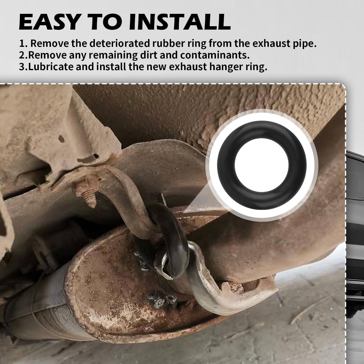 4 Soportes de Escape de Caucho Figpade 5.92cm Duraderos