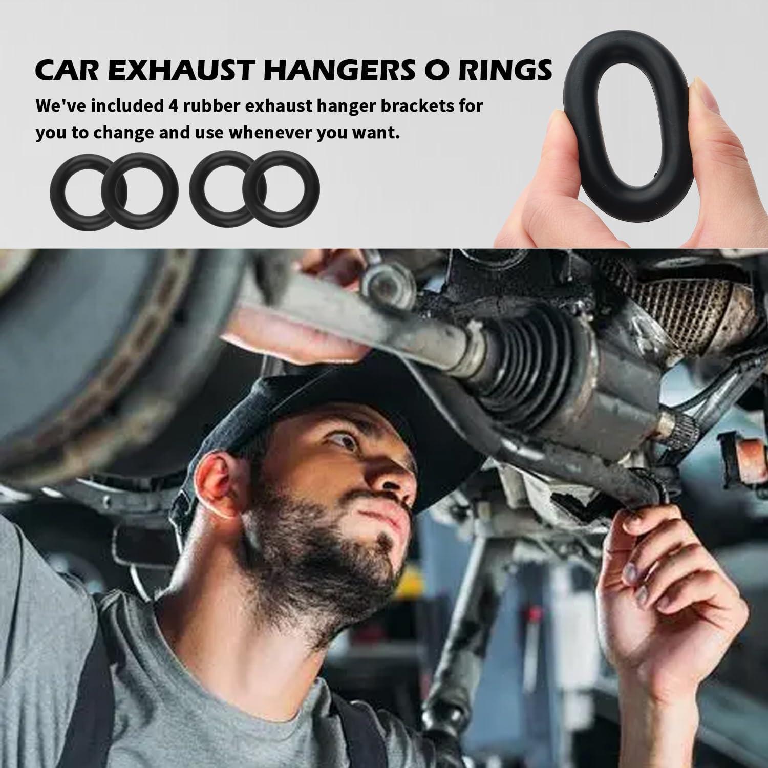 4 Soportes de Escape de Caucho Figpade 5.92cm Duraderos