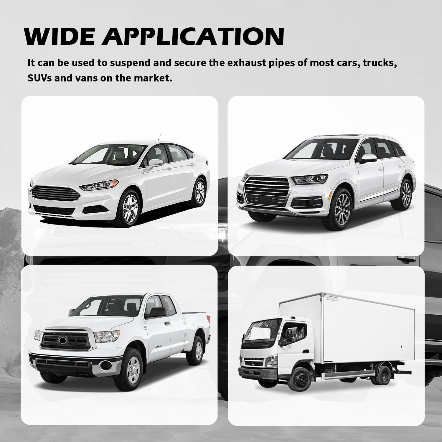 4 Soportes de Escape de Caucho Figpade 5.92cm Duraderos