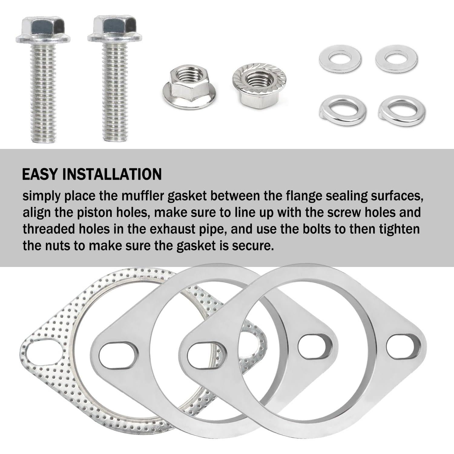 Kit de Reparación de Brida de Escape Aokdom 3" Acero Inoxidable