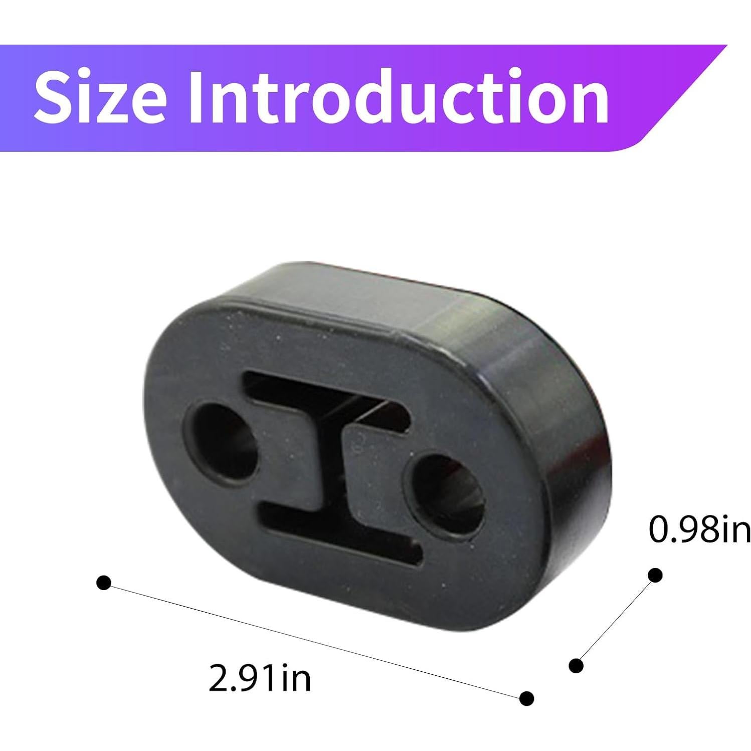 Soporte de Escape de Goma Jitrendo 4 Pcs para Coches y SUV