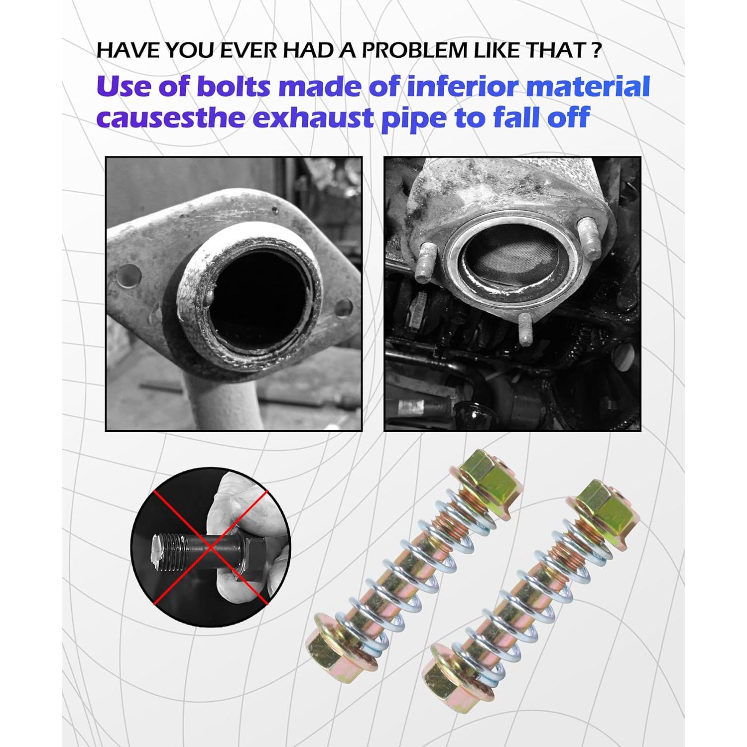 Kit 2 Pernos y Resortes de Escape SCUARI M10-1.5x67mm