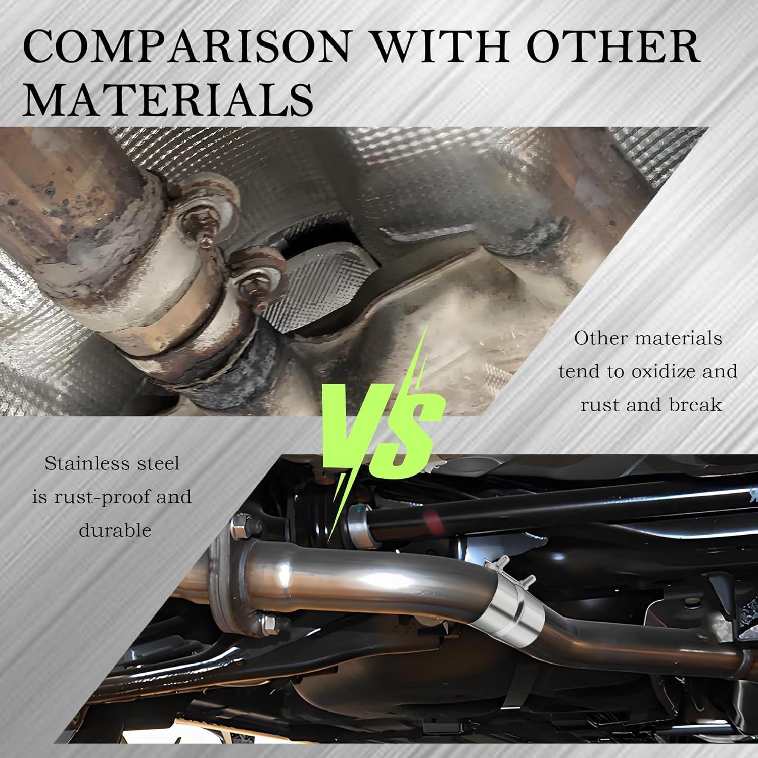 Abrazadera de escape CXCCOI 2.25" ID/OD Acero Inoxidable