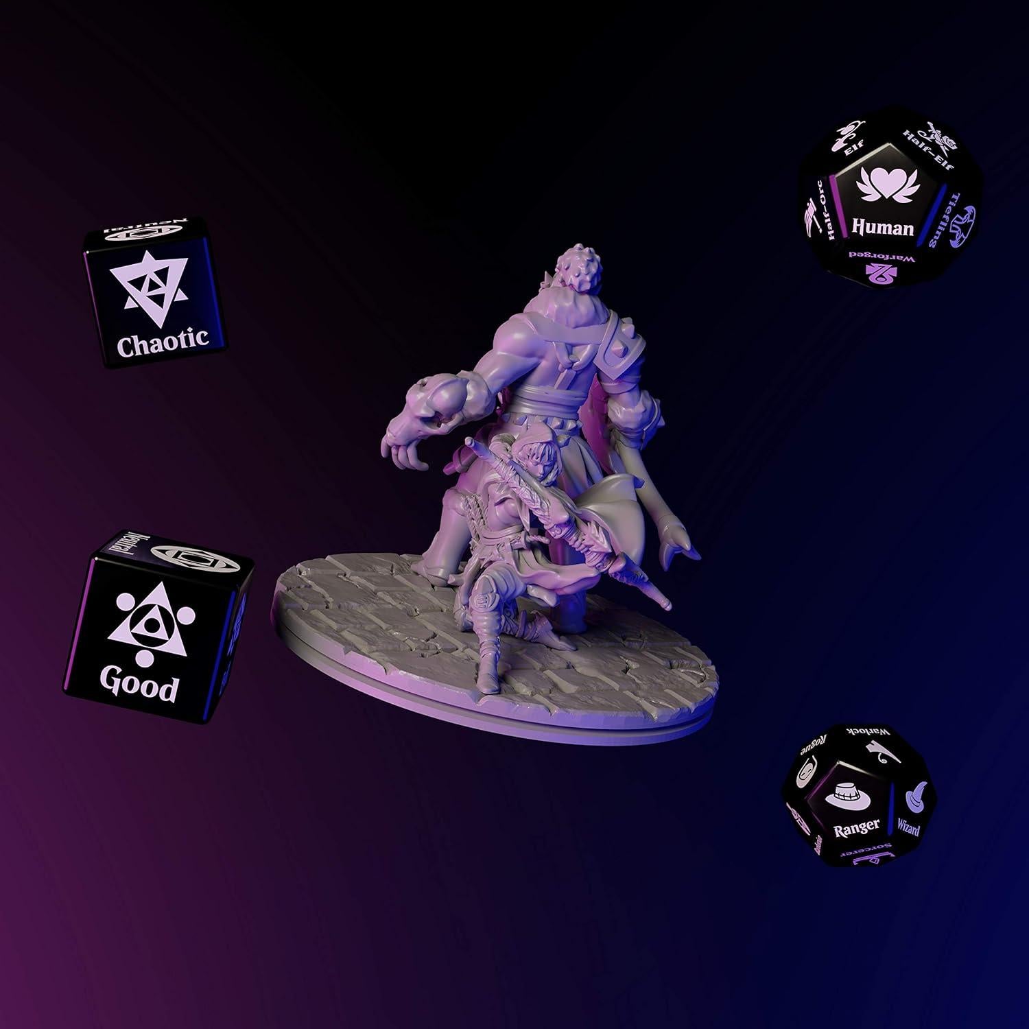 Juego de Dados Randomizador de Personajes Citadel Black D&D