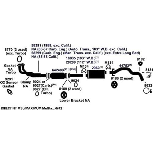 Tubería de Escape AP 44753 - Productos de Escape - 37.5 cm