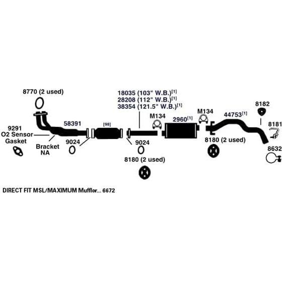 Tubería de Escape AP 44753 - Productos de Escape - 37.5 cm