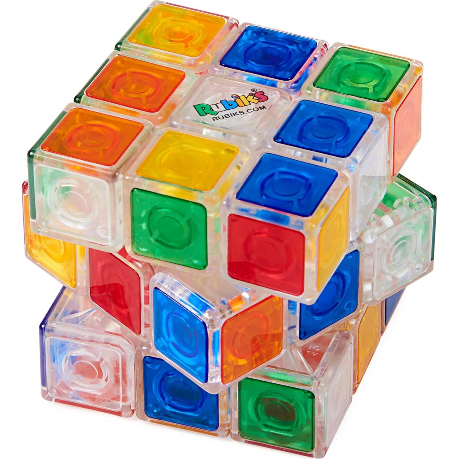 Cubo Rubik de Cristal Spin Master 3x3 Juguete Antiestrés