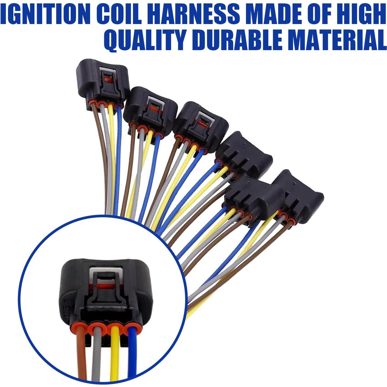 Pack de 6 Conectores de Bobina de Encendido Yumfugu YUMGYBZT601BL-6PS