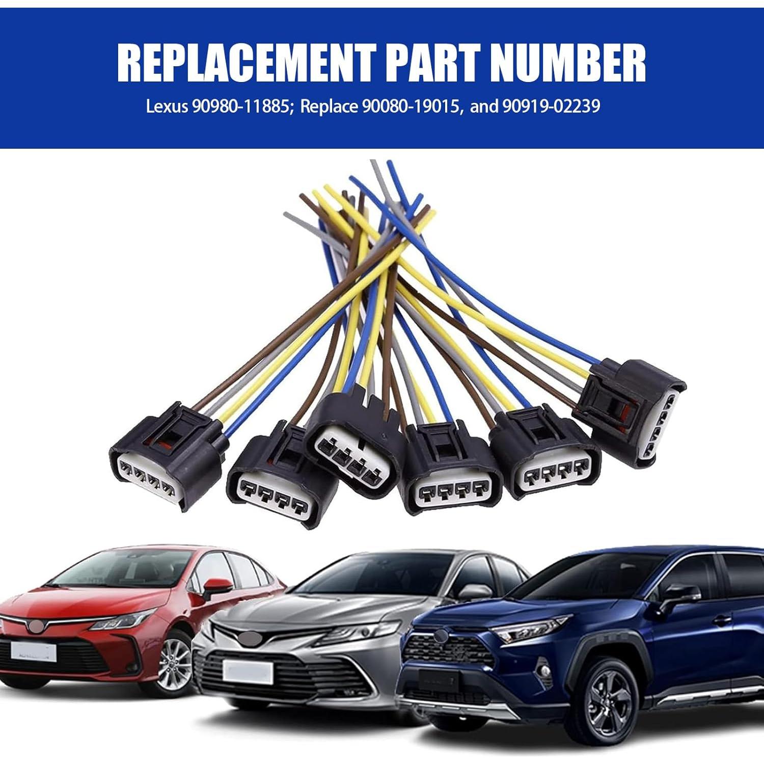 Pack de 6 Conectores de Bobina de Encendido Yumfugu YUMGYBZT601BL-6PS