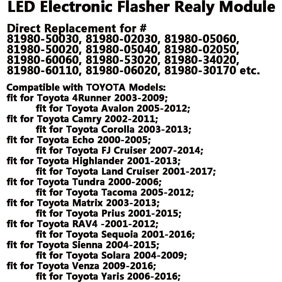 Relé Intermitente LED Toyota 8 Pines 12V - Reemplazo Directo