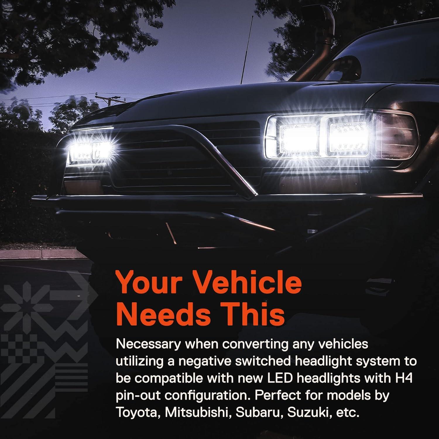 Arnés de Cableado H4 True Mods para Faro LED Universal