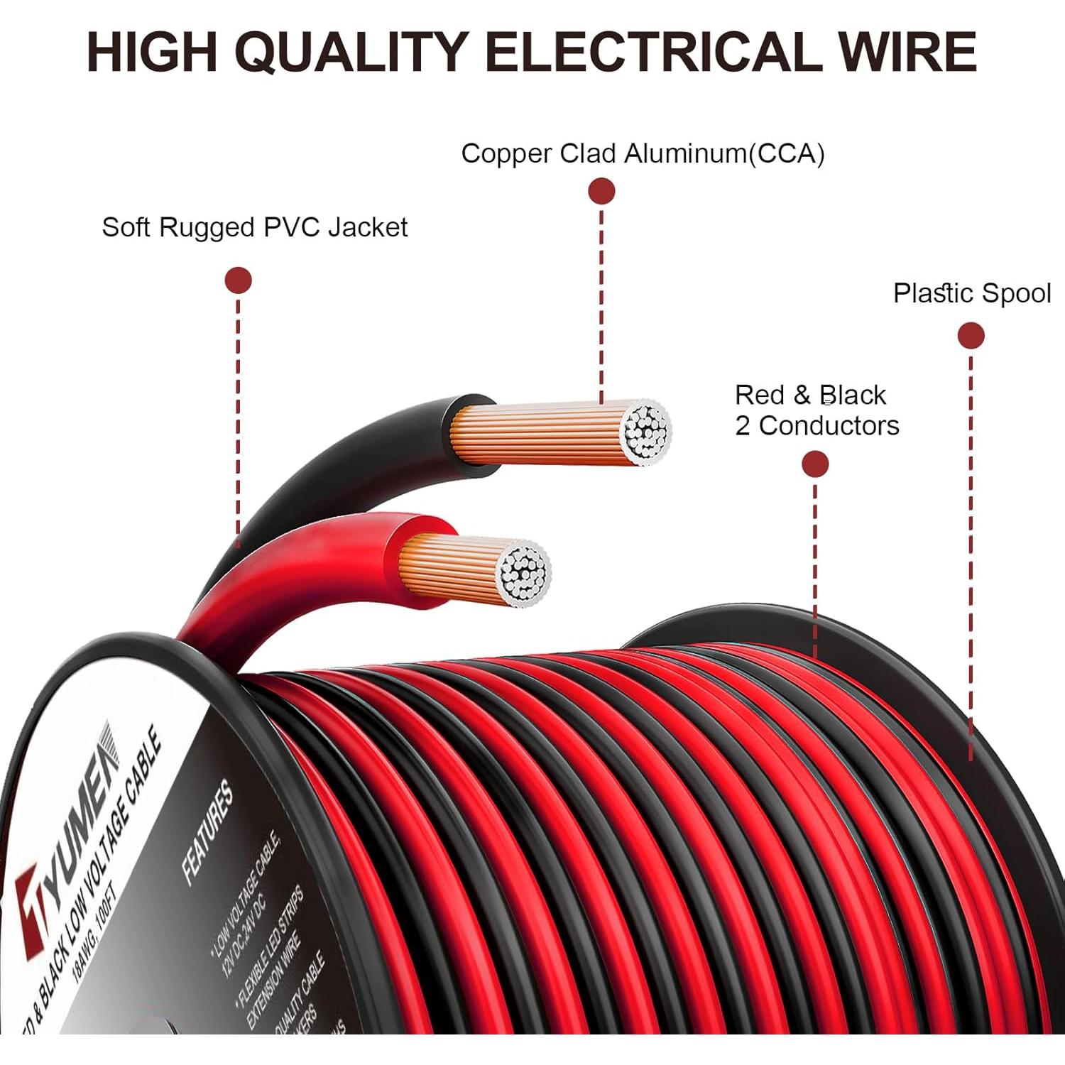 Cable de conexión eléctrica 30m 14AWG Tyumen para tiras LED