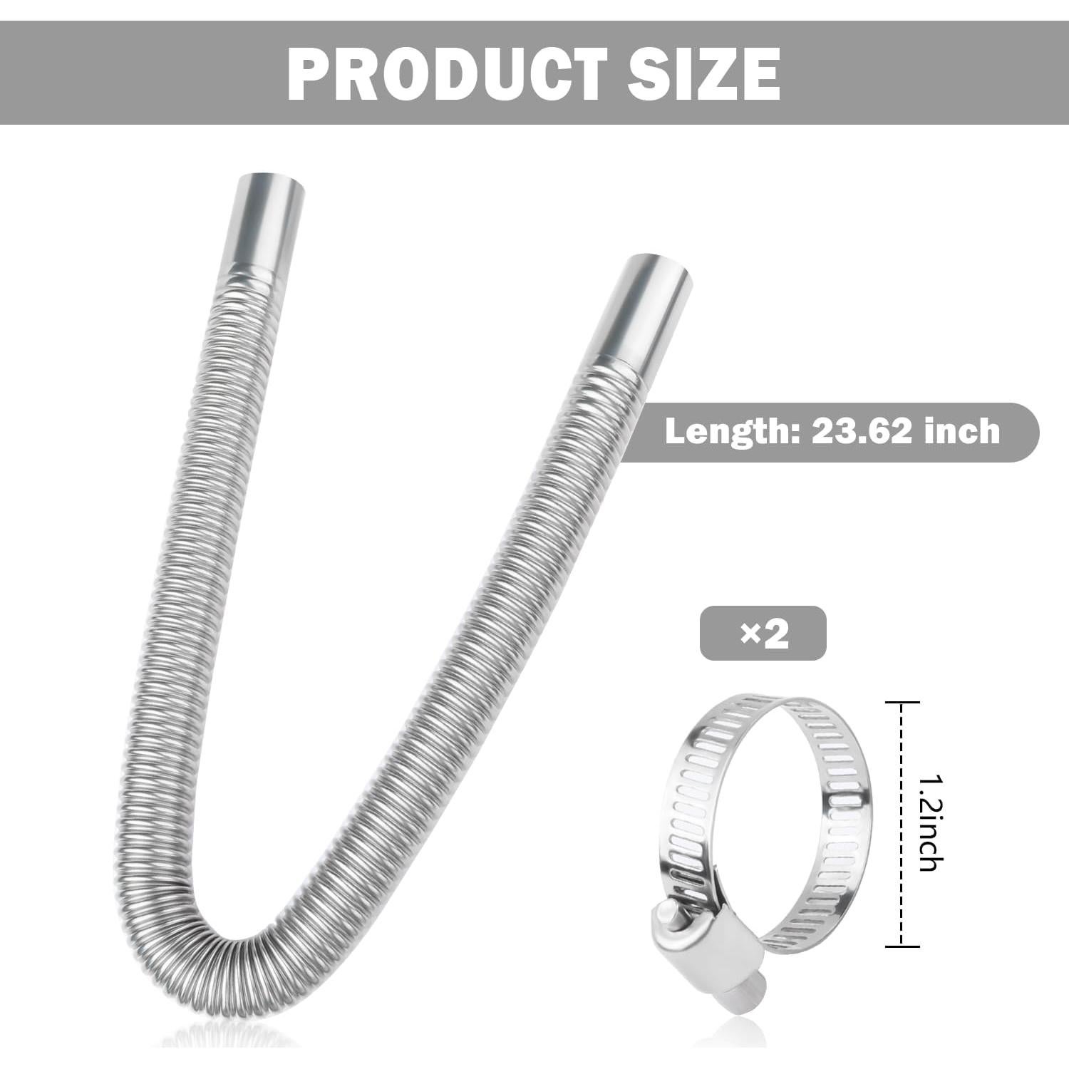 Tubería de Escape Flexible IHOTDER 600mm Acero Inoxidable