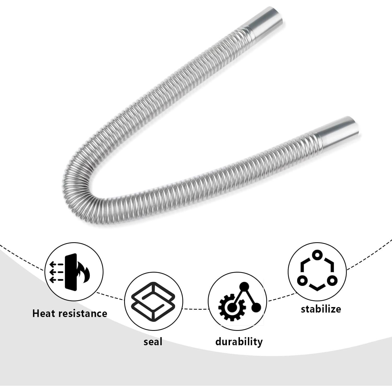 Tubería de Escape Flexible IHOTDER 600mm Acero Inoxidable