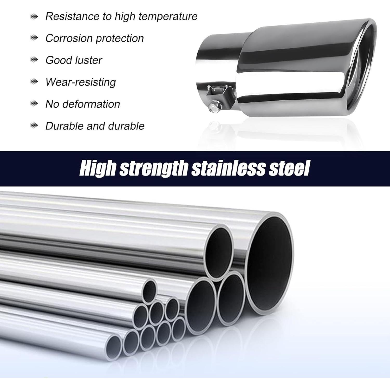 Tubo de Escape Universal Acero Inoxidable 14 cm Plata