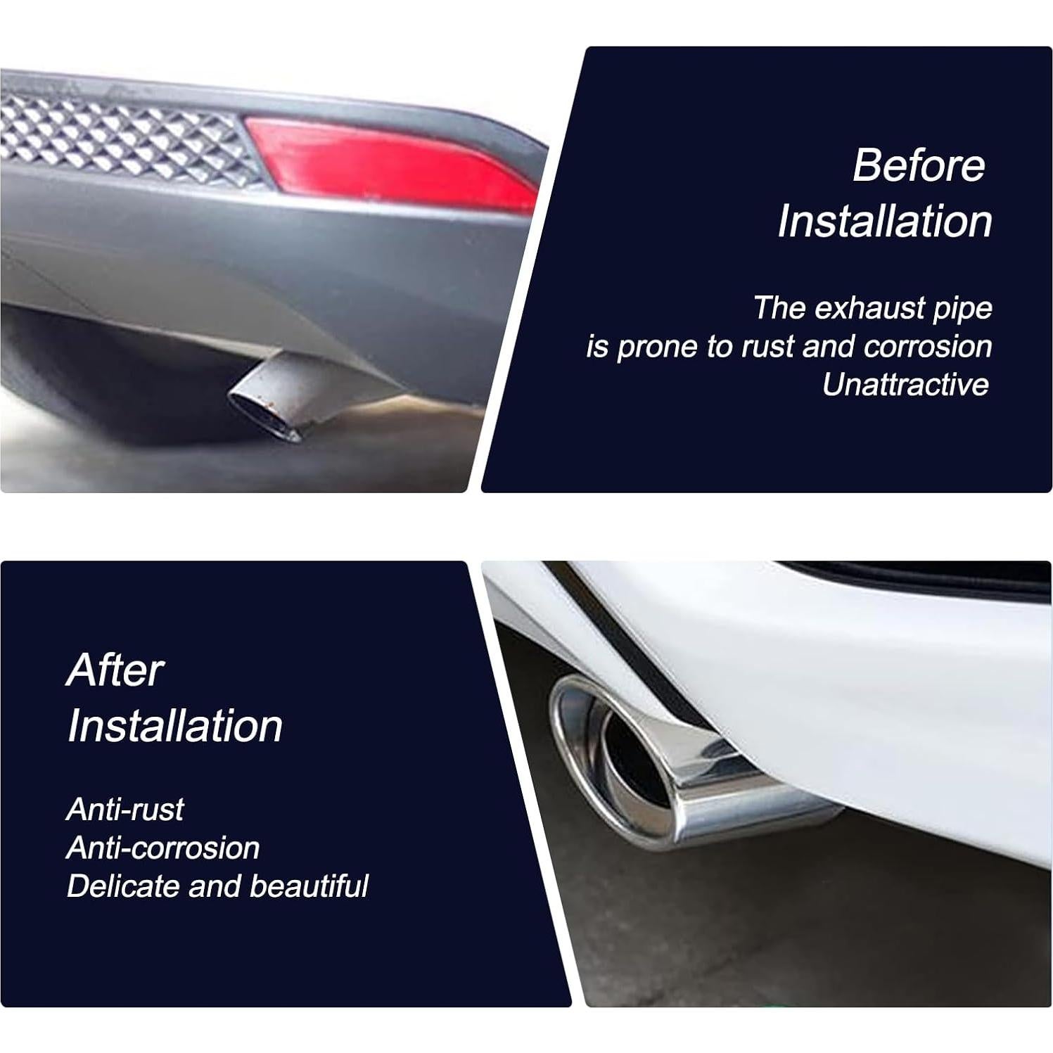 Tubo de Escape Universal Acero Inoxidable 14 cm Plata