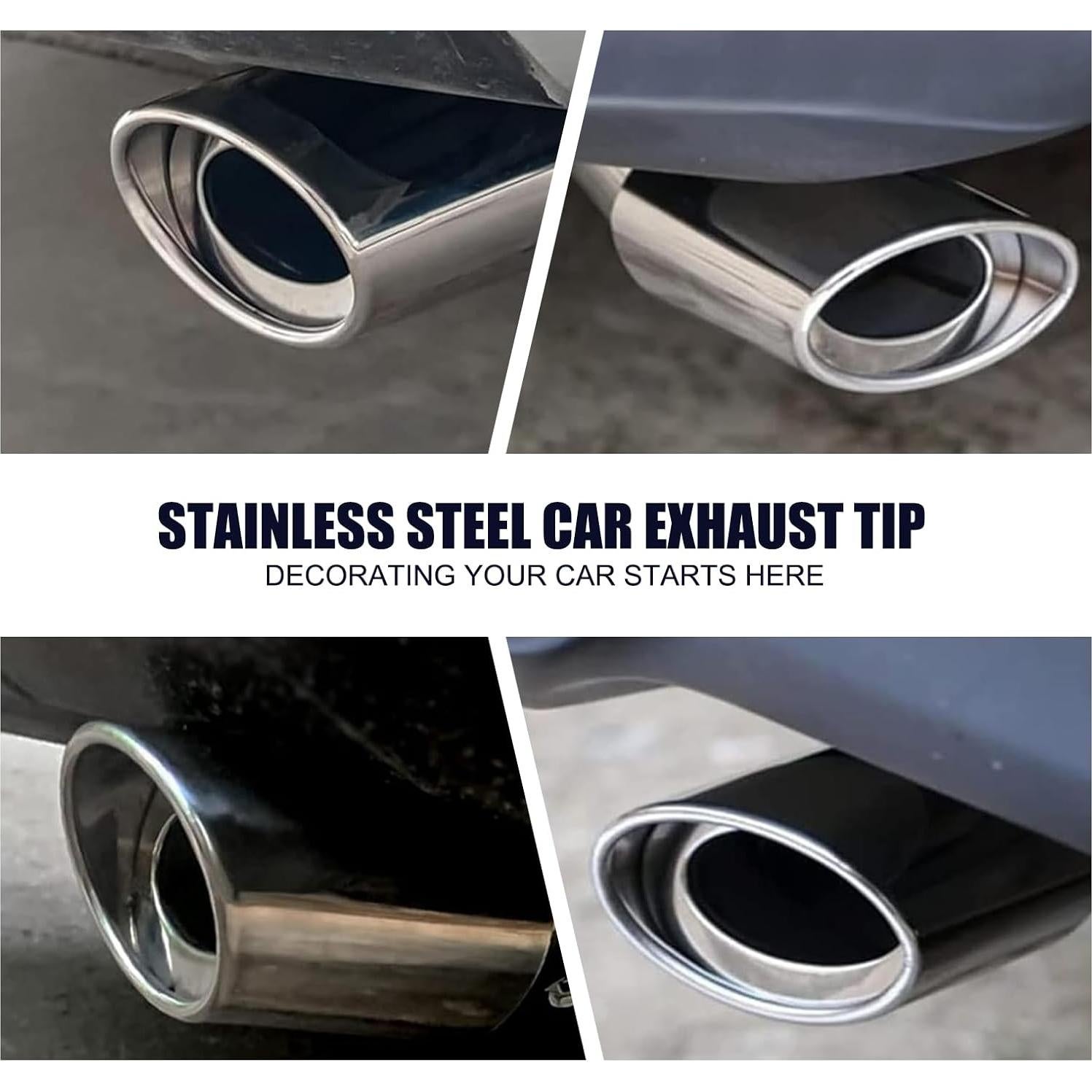 Tubo de Escape Universal Acero Inoxidable 14 cm Plata