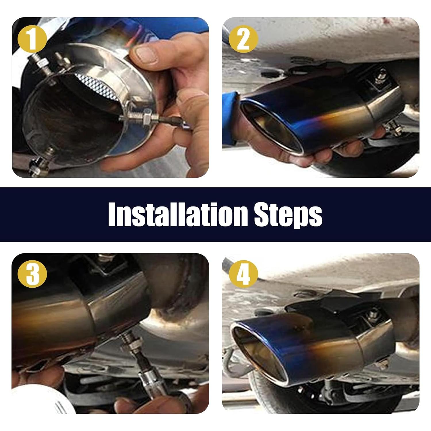 Tubo de Escape Universal Acero Inoxidable 14 cm Plata