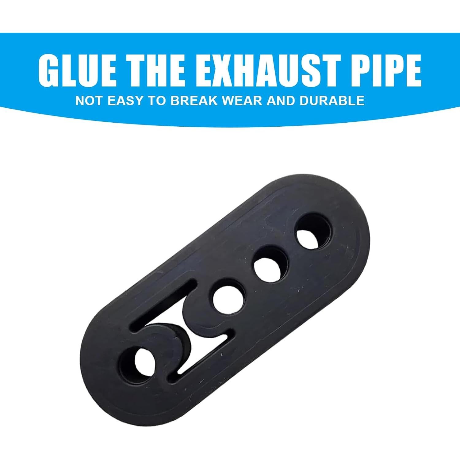 Soporte de Tubo de Escape Yumfugu 2 PCS Goma Ajustable 10.8 cm
