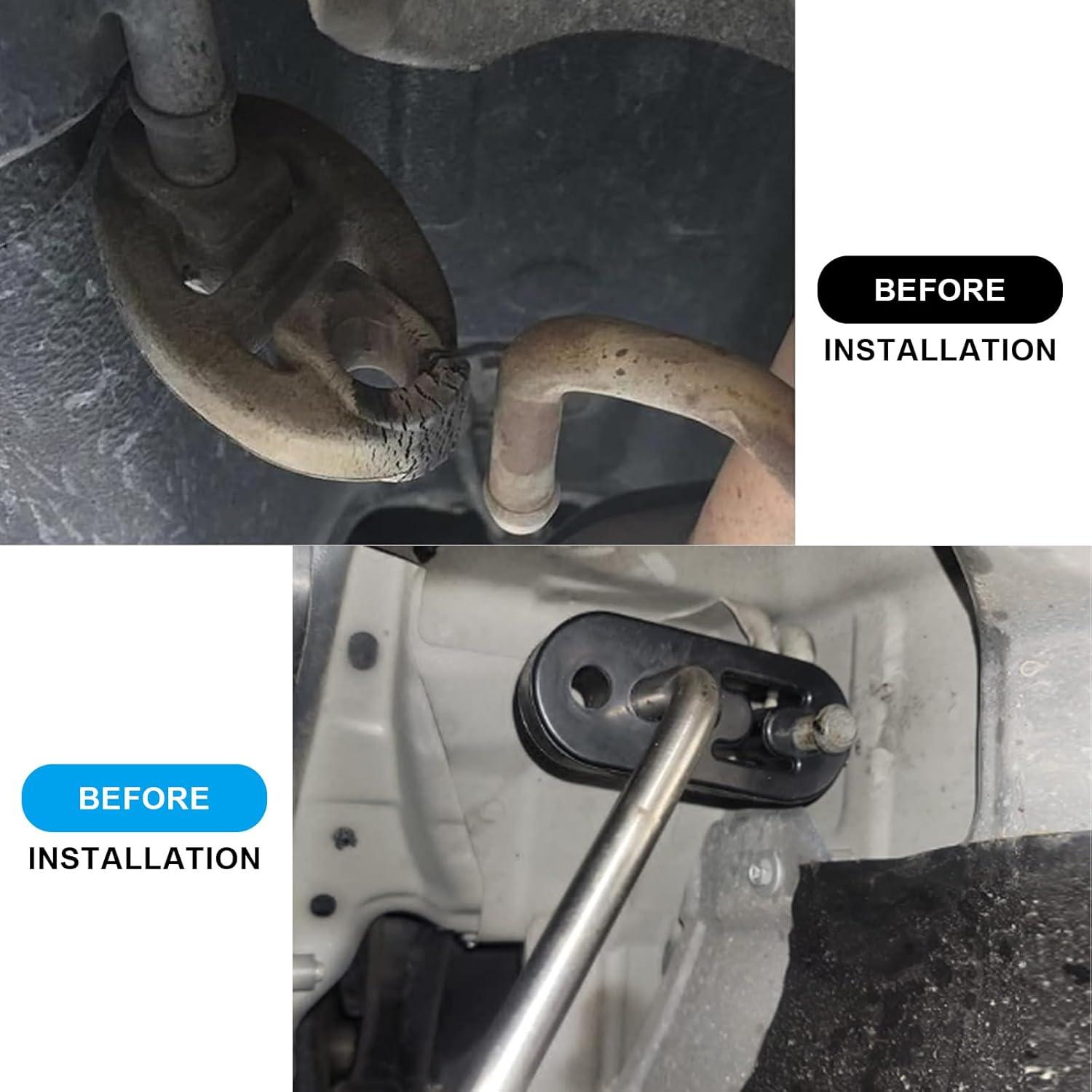 Soporte de Tubo de Escape Yumfugu 2 PCS Goma Ajustable 10.8 cm