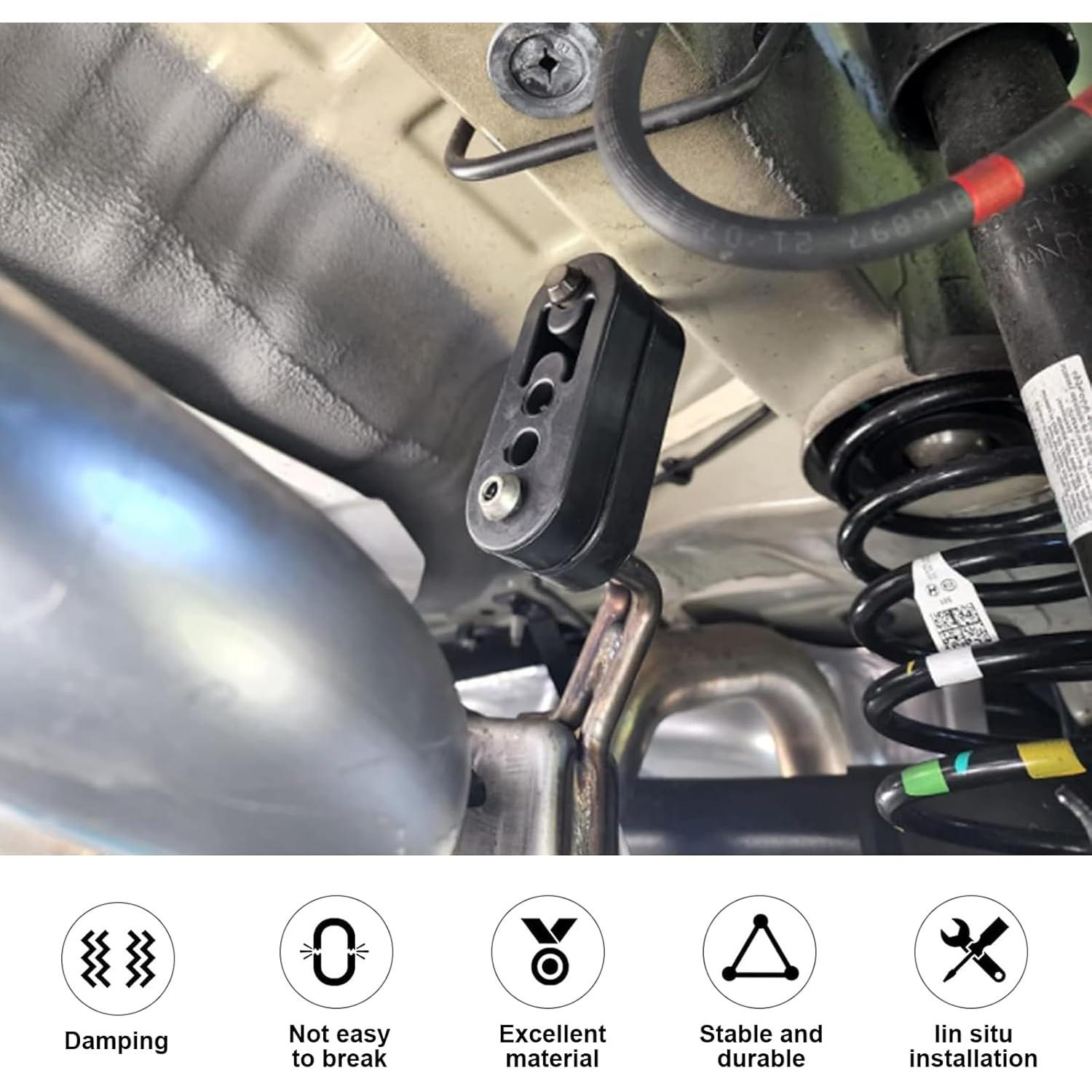 Soporte de Tubo de Escape Yumfugu 2 PCS Goma Ajustable 10.8 cm