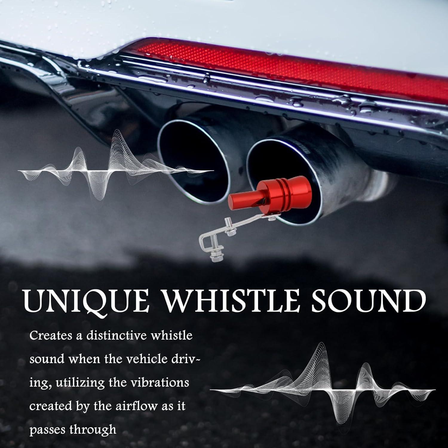 Silbato Turbo de Coche YGDMD 2PCS Aluminio Rojo y Negro