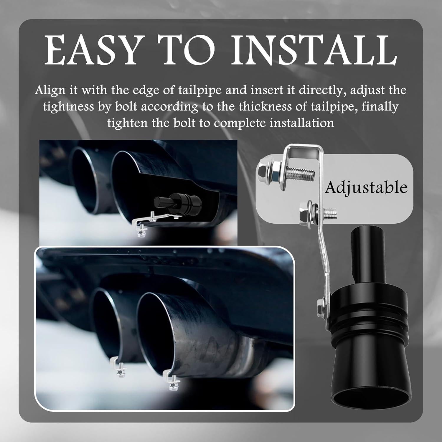 Silbato Turbo de Coche YGDMD 2PCS Aluminio Rojo y Negro