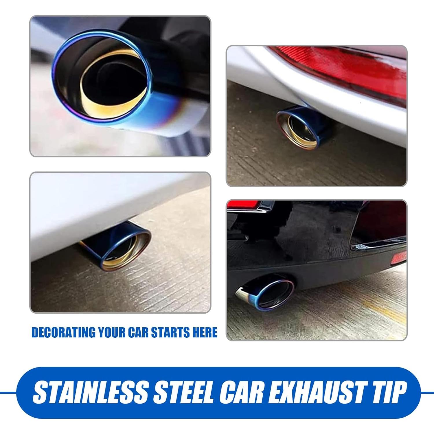 Punta de Escape Acero Inoxidable Sinytuto Universal Azul