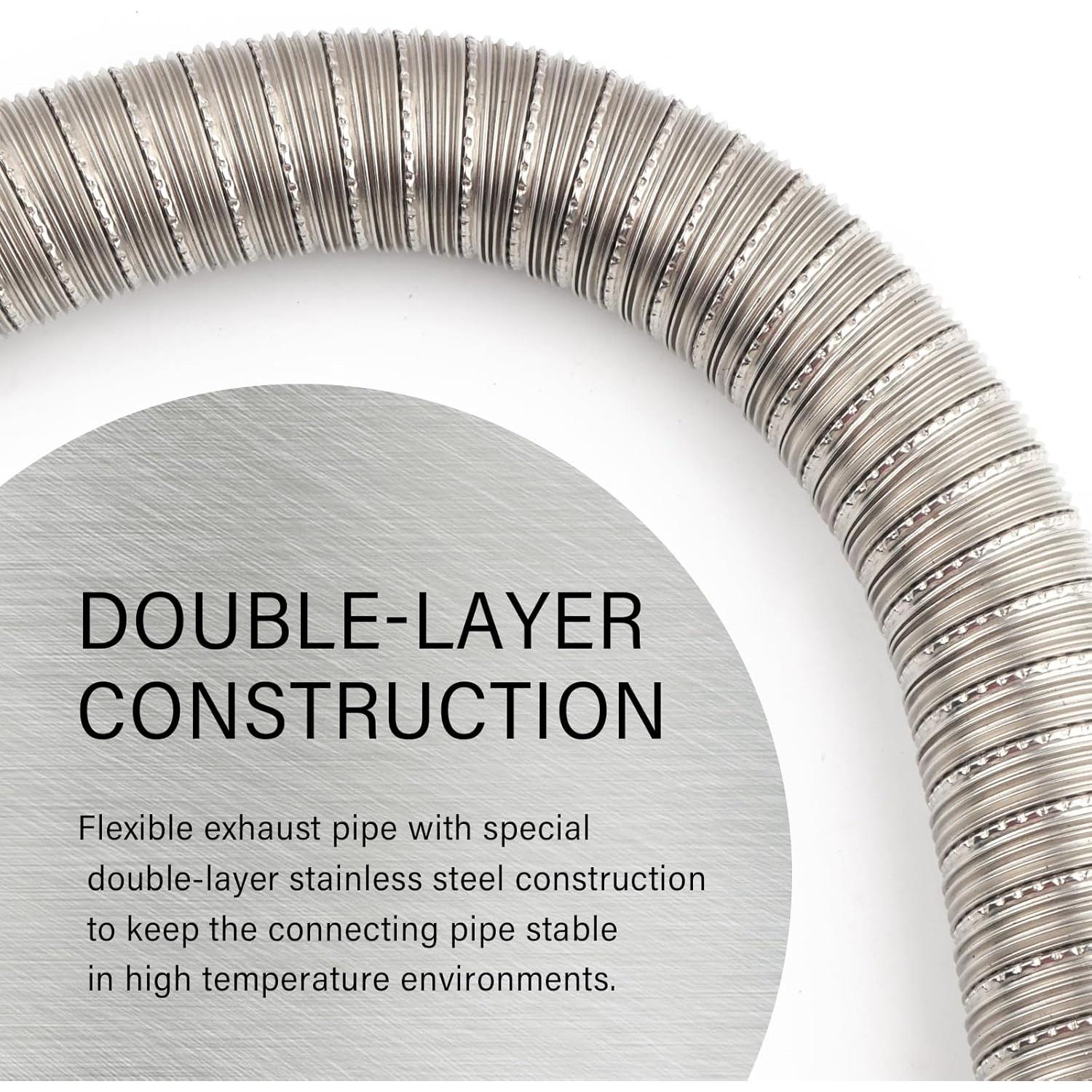 Tubería Flexible de Escape Figpade 39.37 cm Acero Inoxidable