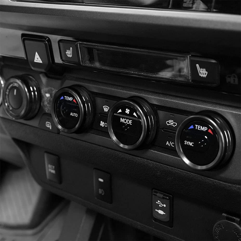 Cubierta de botón de audio CD Thor-Ind para Toyota Tacoma 2016-2021, Negro