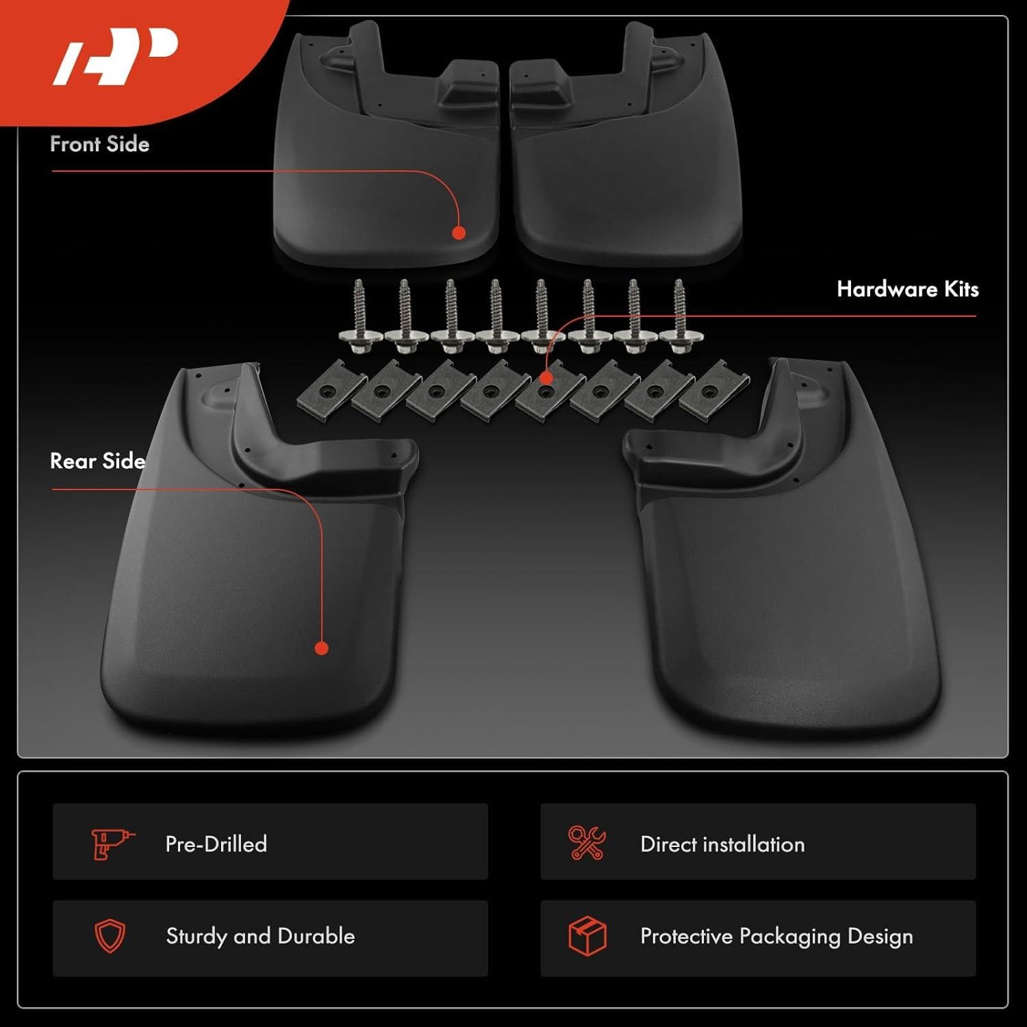 Conjunto 4PCS Guardabarros A-Premium para Toyota Tacoma 2005-2015